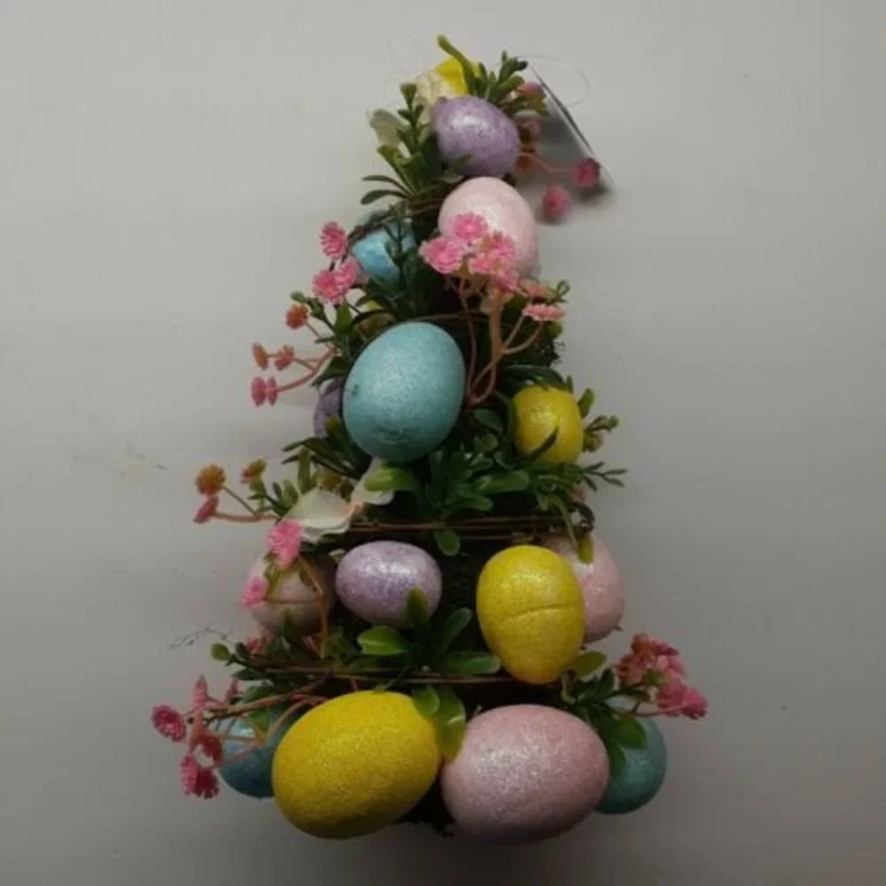Pastel Glitter Easter Egg Topiary Tree 12